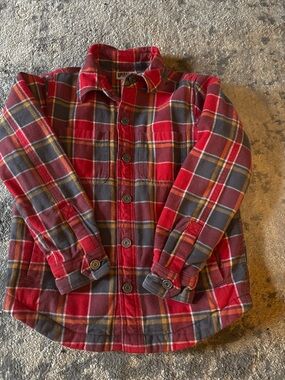 Duluth Trading Co Red and Gray Plaid Kids Jacket